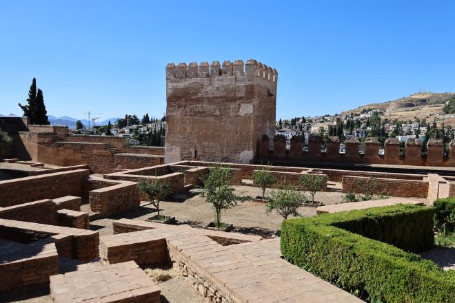 The Alcazaba fortifications inside the Alhambra.